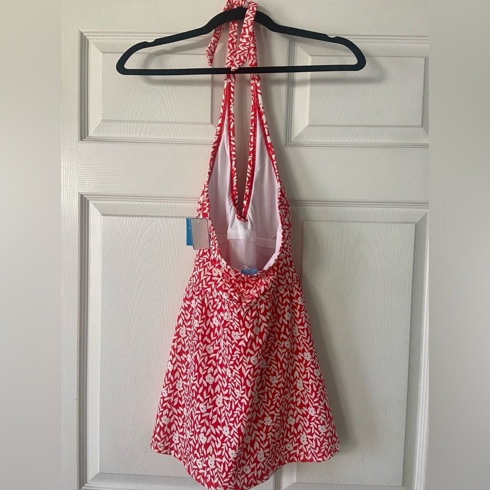 Draper James RSVP NWT UPF 50 Picnic Summer Faux Wrap Halter Swimdress Size XS - Picture 6 of 11